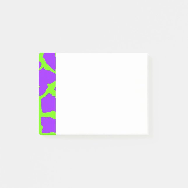 Giraffe Print Mint Amethyst Post-it Notes (Front)