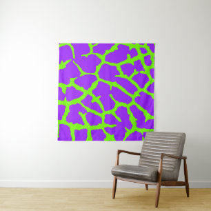 Giraffe Print Mint Amethyst Tapestry