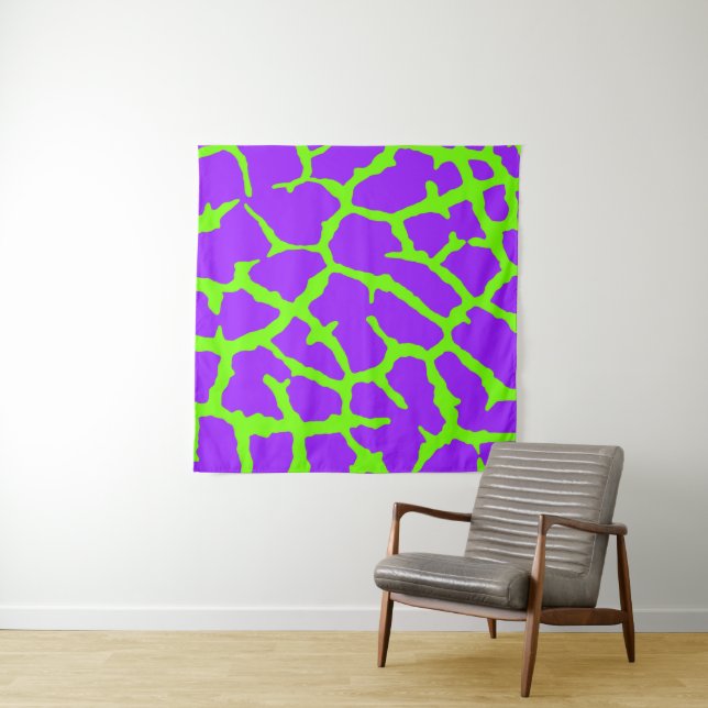 Giraffe Print Mint Amethyst  Tapestry (In Situ (Horizontal))