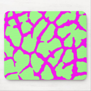 Giraffe Print Mint Fuchsia Mouse Pad