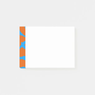 Giraffe Print Orange Cyan Post-it Notes