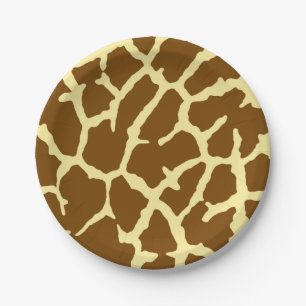 Giraffe Print Paper Plate