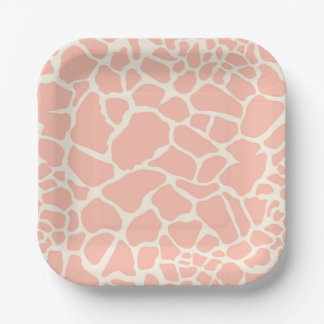 Giraffe Print Paper Plate