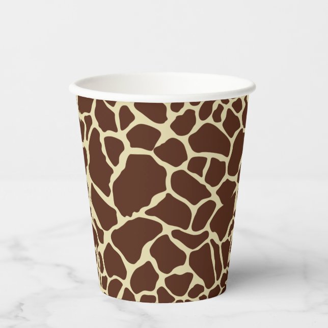 Giraffe Print Party Paper Cups (Front)