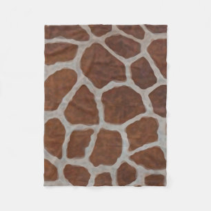 Giraffe Print Pattern Background Fleece Blanket