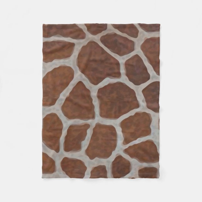 Giraffe Print Pattern Background Fleece Blanket (Front)