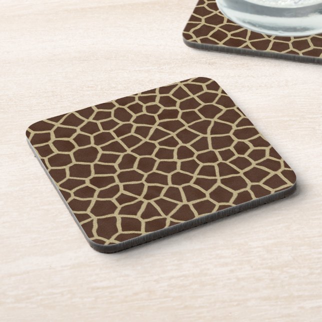 Giraffe Print Pattern Coaster (Left Side)
