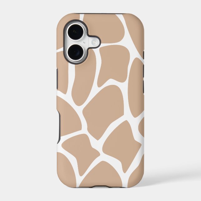 Giraffe Print Pattern in Beige. (Back)