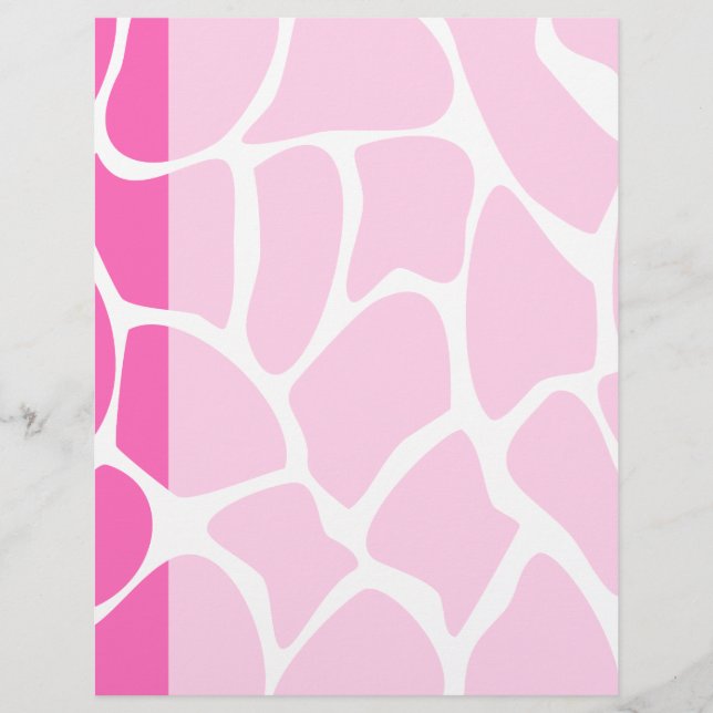 Giraffe Print Pattern in Bright Pink. (Front)