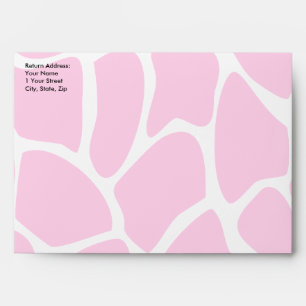 Giraffe Print Pattern in Bright Pink. Envelopes