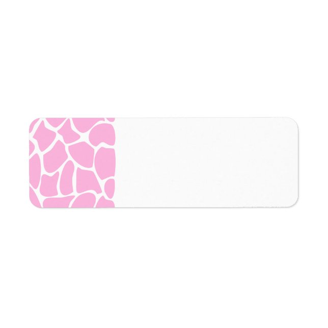 Giraffe Print Pattern in Candy Pink. Return Address Label (Front)