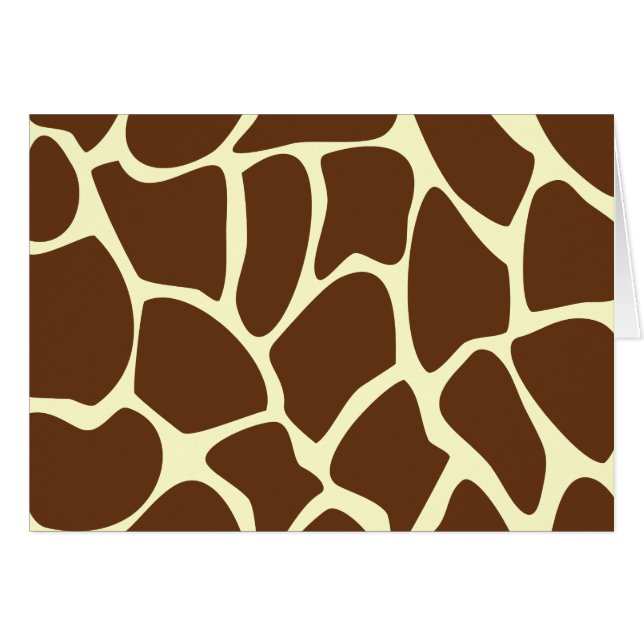 Giraffe Print Pattern in Dark Brown. (Front Horizontal)