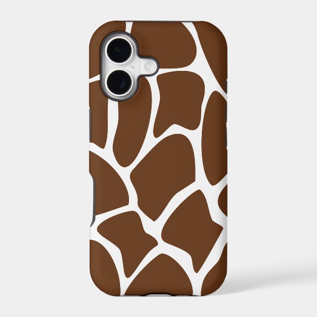 Giraffe Print Pattern in Dark Brown. (Back)