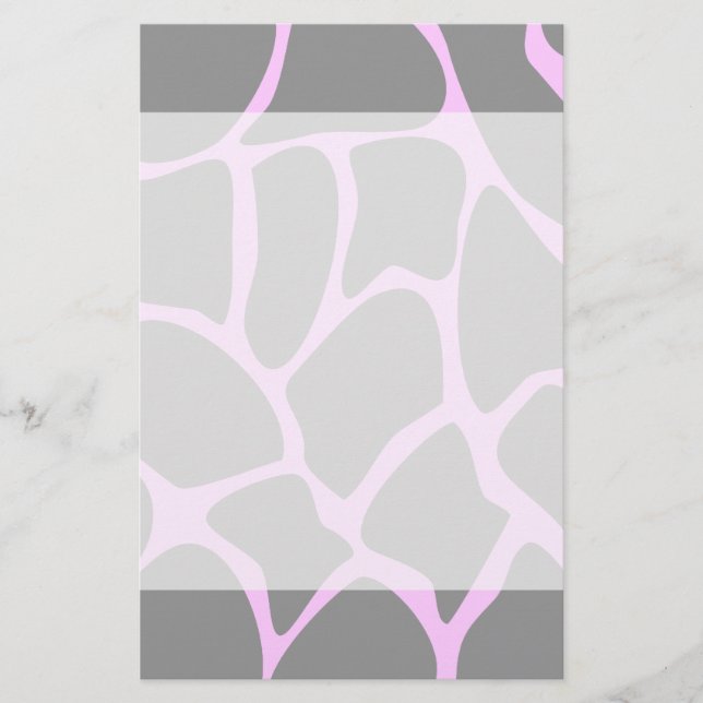 Giraffe Print Pattern in Grey. (Front)