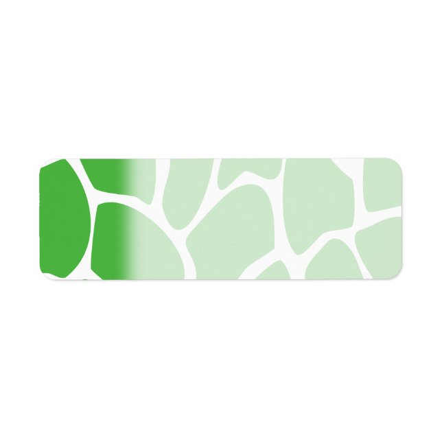 Giraffe Print Pattern in Jungle Green. Return Address Label (Front)