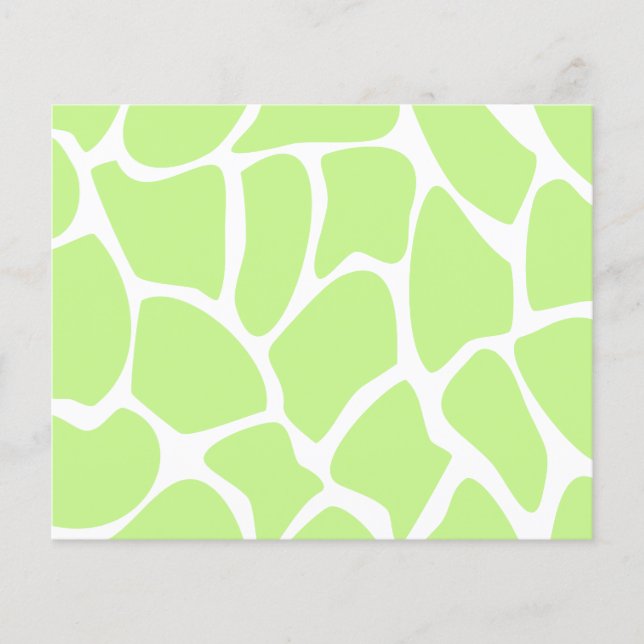 Giraffe Print Pattern in Light Lime Green. (Front)