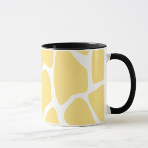 Giraffe Print Pattern in Yellow. Mug