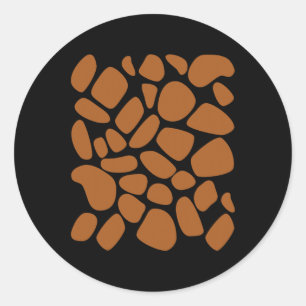 Giraffe Print Pattern Trick or Treat Jungle Anima Classic Round Sticker