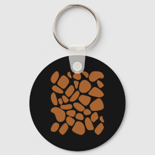 Giraffe Print Pattern Trick Or Treat Jungle Animal Key Ring