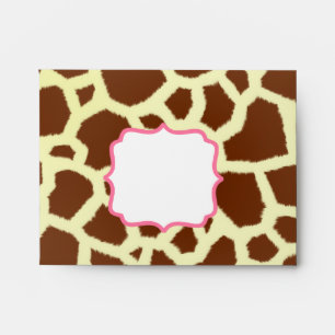 Giraffe Print & Pink Envelope