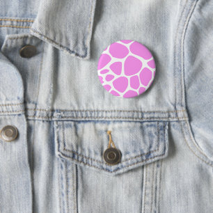 Giraffe Print, Pink Giraffe, Animal Print, Jungle 6 Cm Round Badge