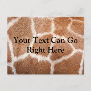 Giraffe Print Postcard