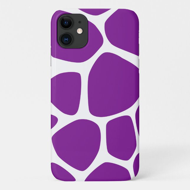Giraffe Print, Purple Giraffe, Animal Print Case-Mate iPhone Case (Back)