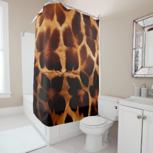 Giraffe Print Shower Curtain