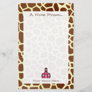 Giraffe Print Teacher Stationery