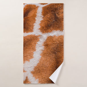 Giraffe print texture bath towel