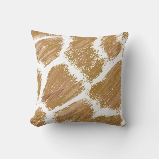 Giraffe Print Throw Pillow (Front)