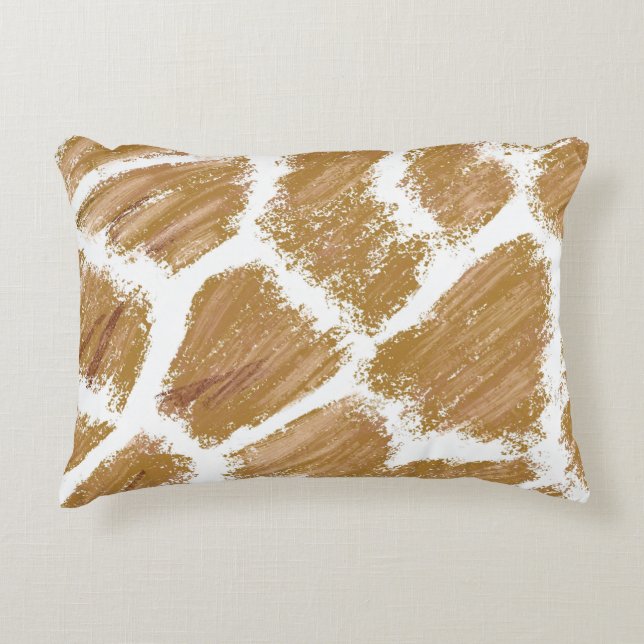 Giraffe Print Throw Pillow (Front)