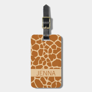Giraffe Print Travel Luggage Tag