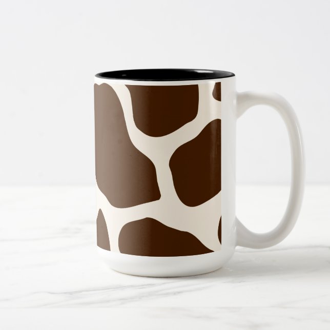 Giraffe Print Two-Tone Coffee Mug (Right)
