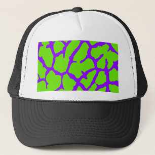 Giraffe Print Violet Green Trucker Hat