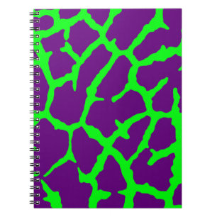 Giraffe Print Wine Lime Notebook