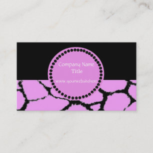 Giraffe Print With Circle Accent Business Card