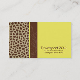 Giraffe Print [yellow] Business Cards