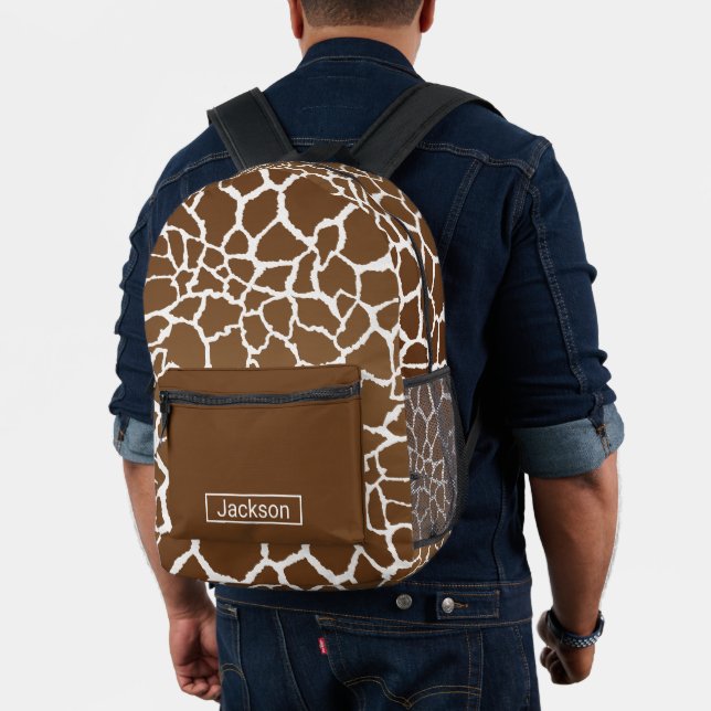 Giraffe Printed Backpack (Insitu (Model))