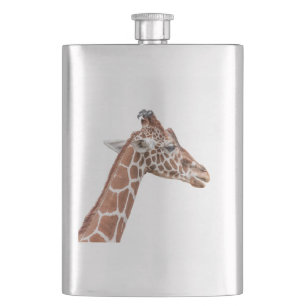 Giraffe profile hip flask