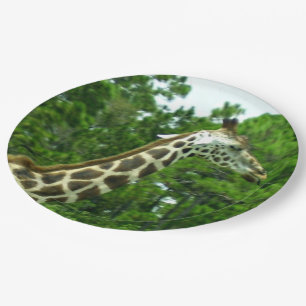 Giraffe Profile Paper Plates