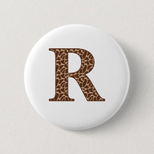 giraffe-r 6 cm round badge
