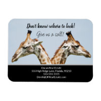 Giraffe real estate marketing sell postcard