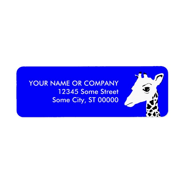 giraffe return address label (Front)