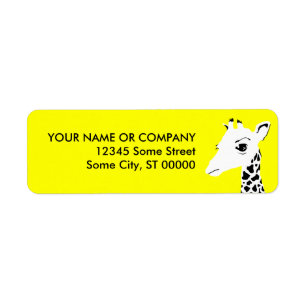 giraffe return address label