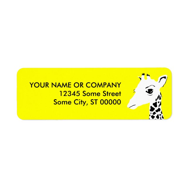 giraffe return address label (Front)