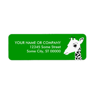 giraffe return address label