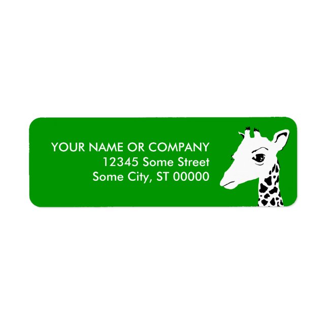 giraffe return address label (Front)