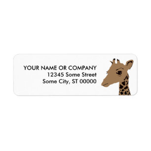 giraffe return address label