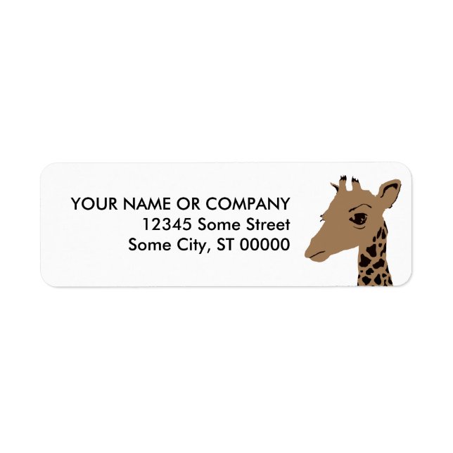 giraffe return address label (Front)